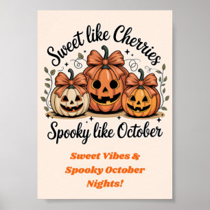 Zoet als kersen, griezelig als oktoberpompoen poster