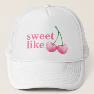 Zoet als kersen Roze Waterverf Trucker Pet