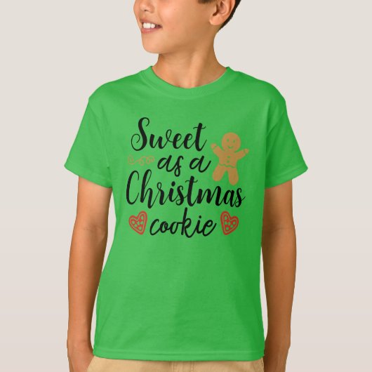 Zoet als Kerstkoekje T-shirt (Voorkant)