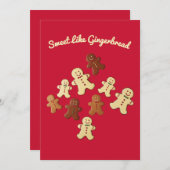 Zoet als ontbijtkoek Kerstmis Feestdagenkaart (Voorkant / Achterkant)