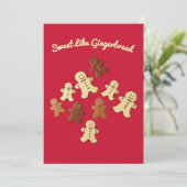 Zoet als ontbijtkoek Kerstmis Feestdagenkaart (Staand voorkant)