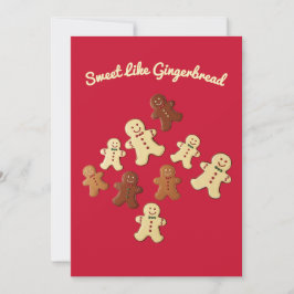 Zoet als ontbijtkoek Kerstmis Feestdagenkaart