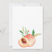 Zoet als Peach Greenery Baby shower Kaart (Achterkant)