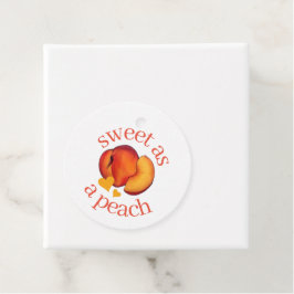Zoet als Peach Ripe Georgia Peaches Fruit Bedankjes Labels