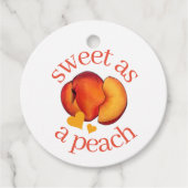 Zoet als Peach Ripe Georgia Peaches Fruit Bedankjes Labels (Voorkant)