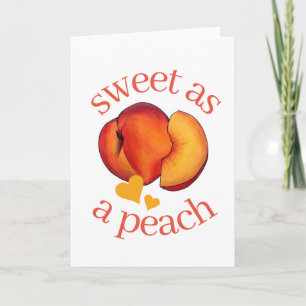 Zoet als Peach Ripe Georgia Peaches Fruit Kaart