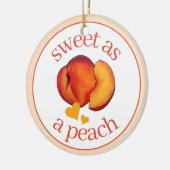 Zoet als Peach Ripe Georgia Peaches Fruit Keramisch Ornament (Links)
