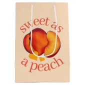 Zoet als Peach Ripe Georgia Peaches Fruit Medium Cadeauzakje (Achterkant)