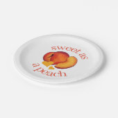 Zoet als Peach Ripe Georgia Peaches Fruit Papieren Bordje (Gekanteld)