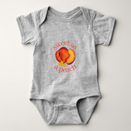 Zoet als Peach Ripe Georgia Peaches Fruit Romper (Voorkant)
