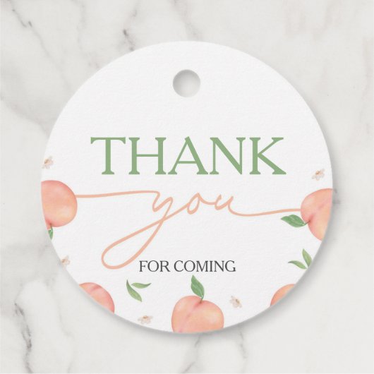 Zoet als perzik verjaardag bedankjes labels (Achterkant)