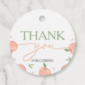 Zoet als perzik verjaardag bedankjes labels (Voorkant)