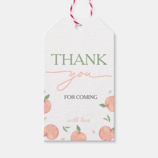 Zoet als perzik verjaardag cadeaulabel (Voorkant)