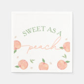 Zoet als perzik verjaardag servet (Voorkant)