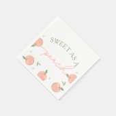 Zoet als perzik verjaardag servet (Hoek)