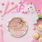 Zoet als perzikBord - Stripes (P) Papieren Bordje (Feest)