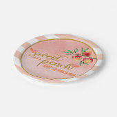 Zoet als perzikBord - Stripes (P) Papieren Bordje (Gekanteld)