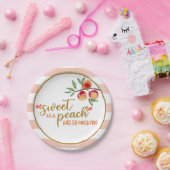 Zoet als perzikBord - Stripes Papieren Bordje (Feest)