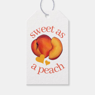 Zoet als perziken 16 Zestiende Verjaardag Cadeaulabel