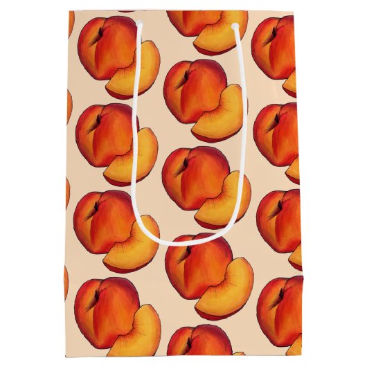 Zoet als perziken 16 Zestiende Verjaardag Medium Cadeauzakje (Achterkant)