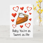 Zoet als Pie Cute Funny Happy Valentijn Day Kaart (Gele Bloem)