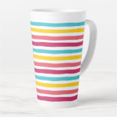 Zoet als Snoep! Gestreept Snoep! Leuke kleurrijke Latte Mok (Rechterhoek)