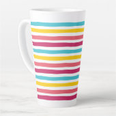 Zoet als Snoep! Gestreept Snoep! Leuke kleurrijke Latte Mok (Linkerhoek)
