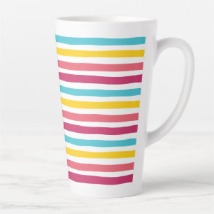 Zoet als Snoep! Gestreept Snoep! Leuke kleurrijke Latte Mok