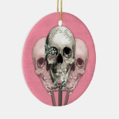 Zoet als Snoep Lollipopskulls in roze. Keramisch Ornament (Rechts)