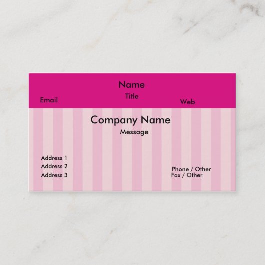 Zoet als Snoep Visitekaartje (Voorkant)