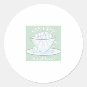 Zoet als suiker ronde sticker