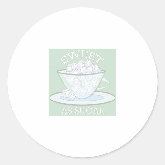 Zoet als suiker ronde sticker (Voorkant)