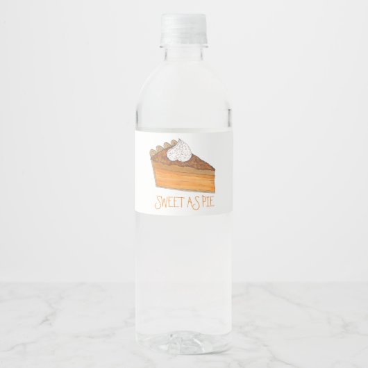 Zoet als taart zoete aardappel taart vakantie dess waterfles etiket (Voorkant)