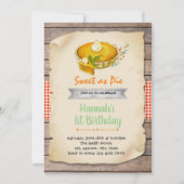 Zoet als verjaardagsuitnodiging voor een pasteipar kaart (Voorkant)