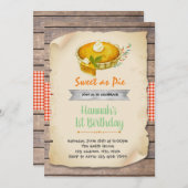 Zoet als verjaardagsuitnodiging voor een pasteipar kaart (Voorkant / Achterkant)