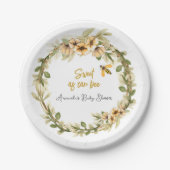 Zoet als wit Baby shower kan zijn Papieren Bordje (Voorkant)