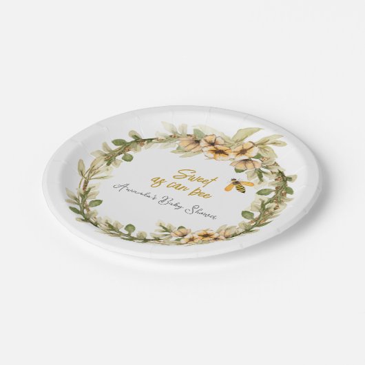 Zoet als wit Baby shower kan zijn Papieren Bordje (Gekanteld)