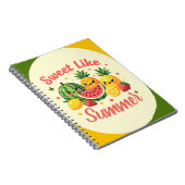 Zoet Als Zomer Kawaii Fruit Notitieboek (Rechterzijde)