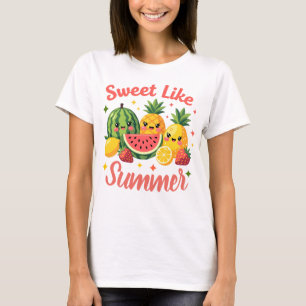 Zoet Als Zomer Lieve Fruit Vrienden T-shirt