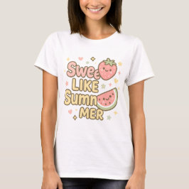Zoet Als Zomer – Mooie en Kleurrijke Zomer Design T-shirt