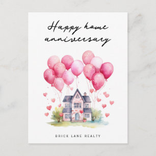 Zoet Aquarel Huis Jubileum Makelaar Briefkaart