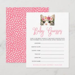 Zoet Aquarel Kitty Baby Shower Raadspel