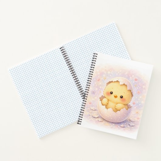 Zoet Baby Kuiken Uitbroedend Ei Notebook Notitieboek (Binnen)