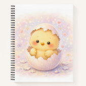 Zoet Baby Kuiken Uitbroedend Ei Notebook Notitieboek (Voorkant)