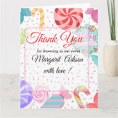 zoet baby shower bedankkaart (Voorkant)