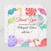 zoet baby shower bedankkaart (Voorkant / Achterkant)