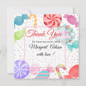 zoet baby shower bedankkaart (Voorkant)