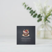 Zoet Bakkerij Fruit Cupcakes Patisserie Vierkante Visitekaartje (Staand voorkant)