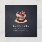 Zoet Bakkerij Fruit Cupcakes Patisserie Vierkante Visitekaartje (Voorkant)