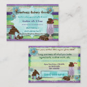 Zoet Bakkerijartikelen VEGAN BAKKERIJ DINER Visitekaartje (Voorkant / Achterkant)